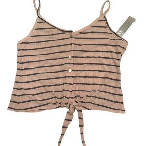 JoyLab Blush and Black Striped Camisole Size S/P